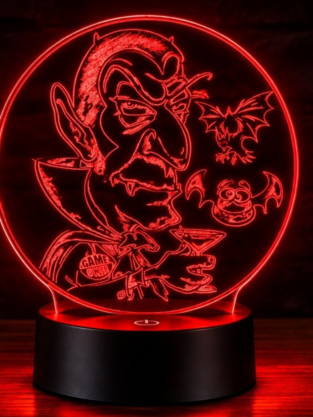 Drakula Vampire Halloween Red Vampire LED Accent Lamp - Home Accents